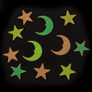 RTD-2841 : Glow-in-the-Dark Small Plastic Stars and Moons at HatsForDogs.com