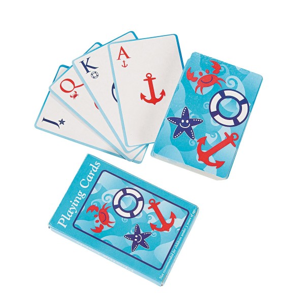 Nautical Playing Cards 54 Card Deck Sailor Ocean Theme Poker Game Magic Tricks