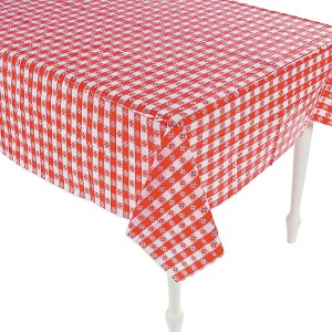 RTD-2880 : Red & White Checkered Western Picnic Plastic Table Cover at HatsForDogs.com