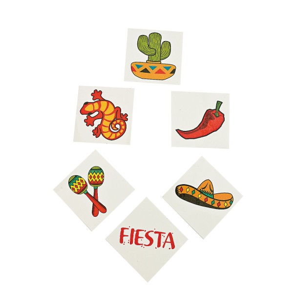 Fiesta Temporary Tattoos 36-Pack Fiesta Temporary Tattoos 36-Pack