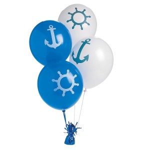 RTD-2916 : Nautical Sailing Design Latex Balloons at HatsForDogs.com