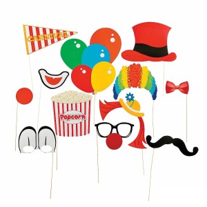 RTD-2964 : 12-Pack of Circus Carnival Stick Clown Costume Props for Photos at HatsForDogs.com