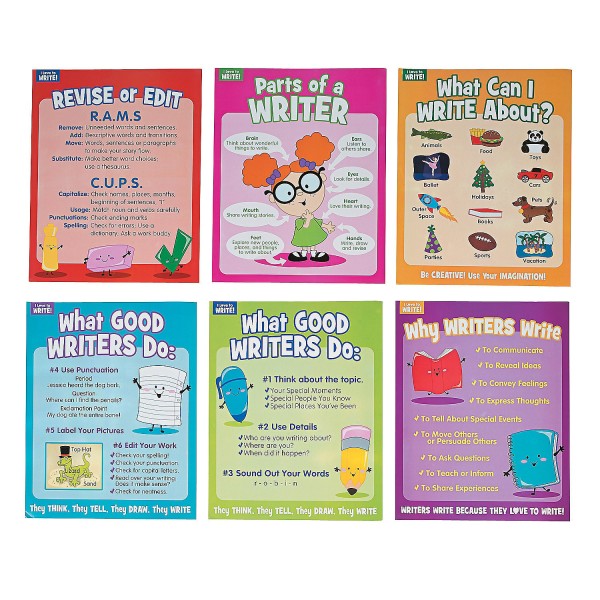 I-Love-to-Write Posters 6 piece Set