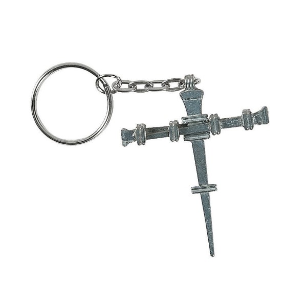 Metal Nail Cross Key Chain Metal Nail Cross Key Chain