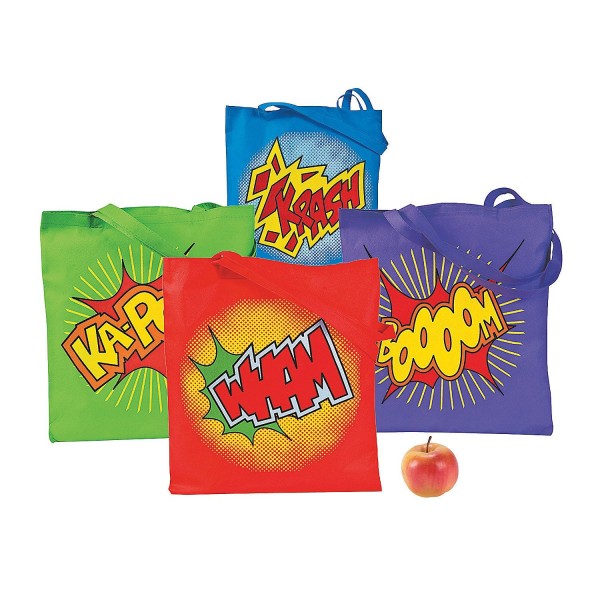 Large Polyester Superhero Tote Bag Large Polyester Superhero Tote Bag