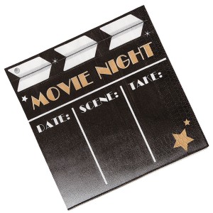 RTD-3422 : 16-pack of Movie Night Clapboard Napkins at HatsForDogs.com