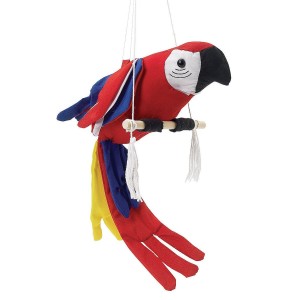 RTD-3508 : Cloth Parrot on Swing Perch at HatsForDogs.com