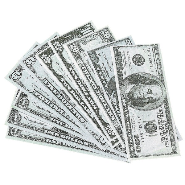 50pc Mini Play Money Assortment