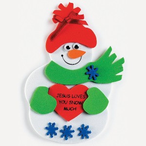 RTD-3521 : Jesus Loves You Snow Much Snowman Craft Kit at HatsForDogs.com