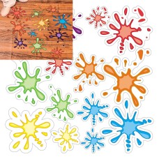 Paint Splatter Set of 14 Window Clings