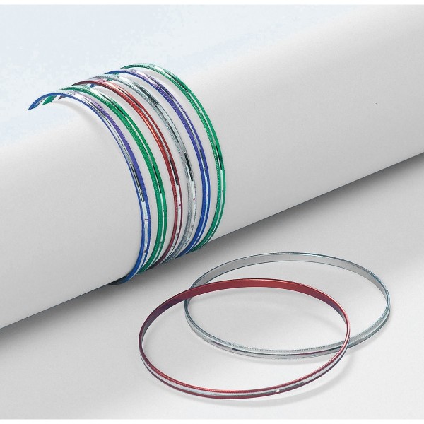 Assorted Color Metal Bangles Bracelets
