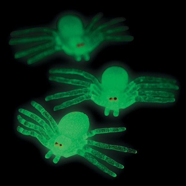 48-pack of Glow-in-the-Dark Creepy Plastic Spiders