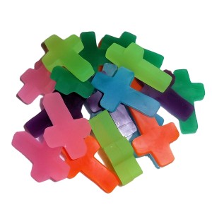 RTD-3667 : Large Cross-Shaped Eraser Assorted Colors at HatsForDogs.com