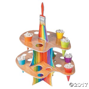 RTD-3761 : Artist Paint Splat Party Foam Treat Stand with Cones at HatsForDogs.com