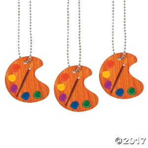 RTD-3774 : Artist Paint Palette Dog Tag Necklace at HatsForDogs.com