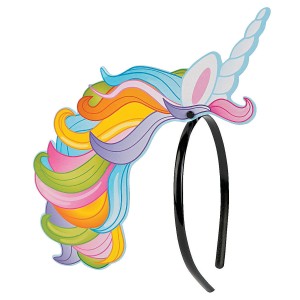 RTD-3867 : Unicorn Mane and Horn Costume Headband at HatsForDogs.com