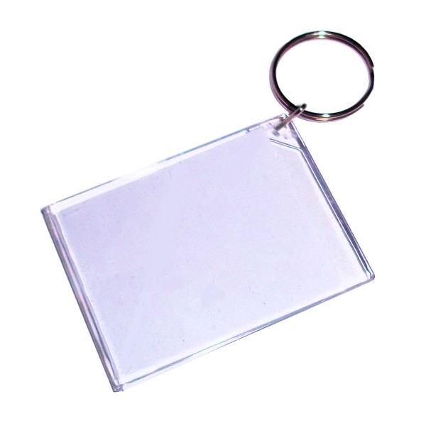 DIY Keychain Clear Plastic Photo Insert Key Ring Split Ring Blank Paper Kit