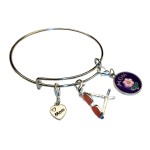 Mom XOXO Love Heart Spring Flower with Summer Sunglasses Charm Bracelet