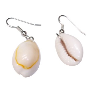 RTD-3934 : Pair of Cowrie Shell Earrings at HatsForDogs.com