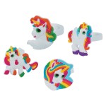 Rainbow Unicorn Rubber Rings