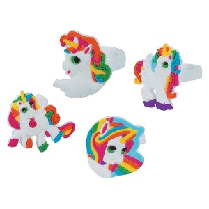 RTD-3947 : Rainbow Unicorn Rubber Rings at HatsForDogs.com