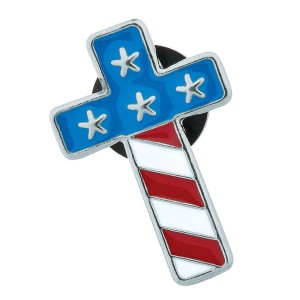 RTD-3952 : Stars and Stripes USA Patriotic Cross Pin at HatsForDogs.com