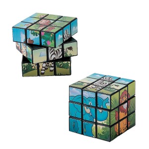 RTD-3963 : Jungle Safari Zoo Animal Mini Puzzle Cube at HatsForDogs.com