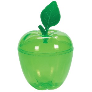 RTD-3971 : Plastic Green Apple Container at HatsForDogs.com