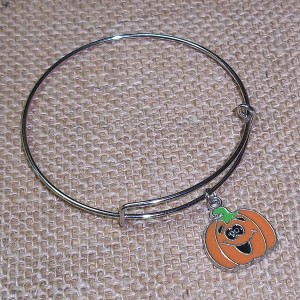RTD-4014 : Fall Jack-O-Lantern Bangle Bracelet at HatsForDogs.com