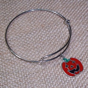 RTD-4016 : Halloween Jack-O-Lantern Expandable Bangle Bracelet at HatsForDogs.com