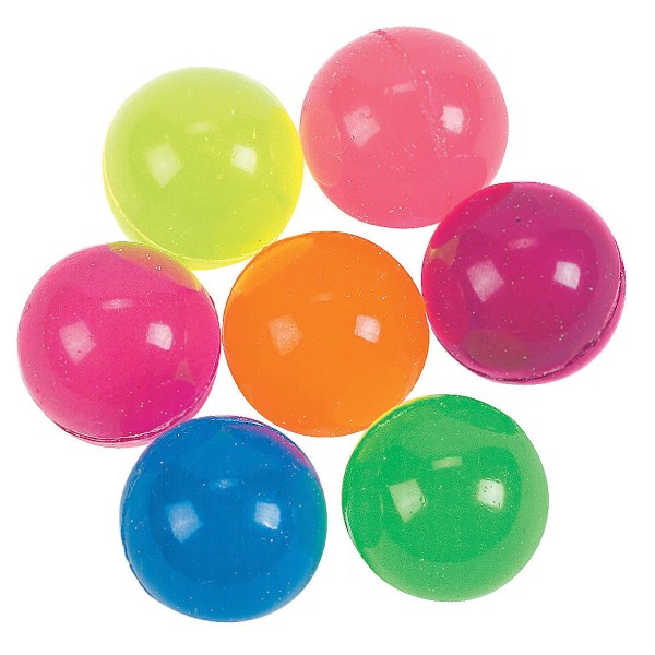 Assorted Neon 1 Inch Rubber Bouncy Balls Assorted Neon 1 Inch Rubber Bouncy Balls