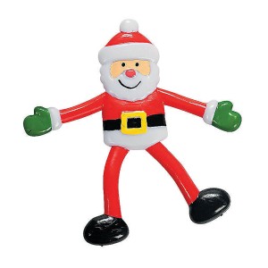 RTD-4093 : Santa Claus Bendable Christmas Holiday Toy Figure at HatsForDogs.com