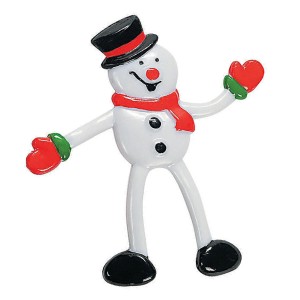 RTD-4094 : Snowman Bendable Christmas Holiday Toy Figure at HatsForDogs.com