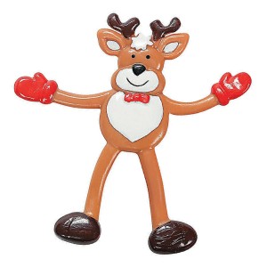 RTD-4095 : Reindeer Bendable Christmas Holiday Toy Figure at HatsForDogs.com