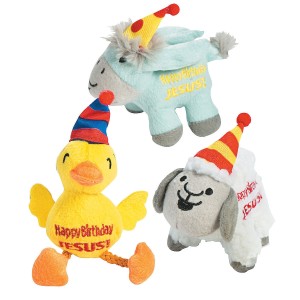 RTD-4097 : Happy Birthday Jesus Plush Animals at HatsForDogs.com