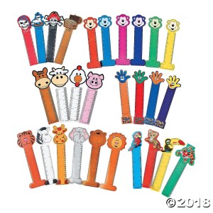 RTD-4122 : Assorted Fun Design Plastic Bookmarks with Rulers at HatsForDogs.com