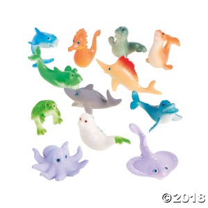 RTD-4130 : Cute Happy Plastic Ocean Figure Sea Creatures at HatsForDogs.com