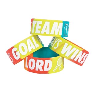 RTD-4133 : Gods Team Sports VBS Christian Wide Rubber Bracelets at HatsForDogs.com