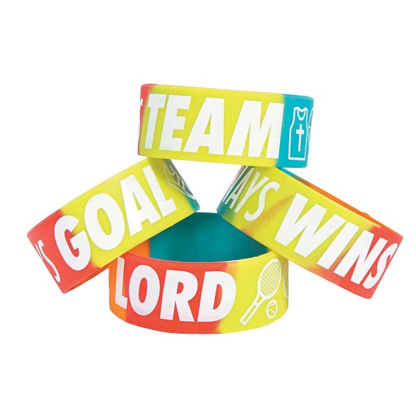 God's Team Sports VBS Christian Wide Rubber Bracelets