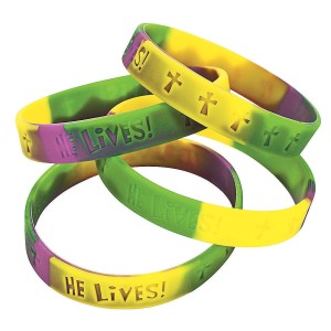 RTD-4149 : He Lives! Rubber Friendship Bracelets at HatsForDogs.com