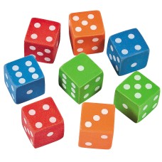 Large Colorful Dice Rubber Eraser