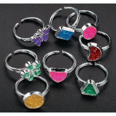 Plastic Jewel Toy Rings