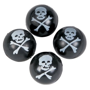RTD-4215 : Jolly Roger Skull and Crossbones Bouncing Balls at HatsForDogs.com