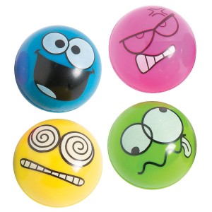RTD-4231 : Assorted Rubber Emoji Bouncing Balls at HatsForDogs.com