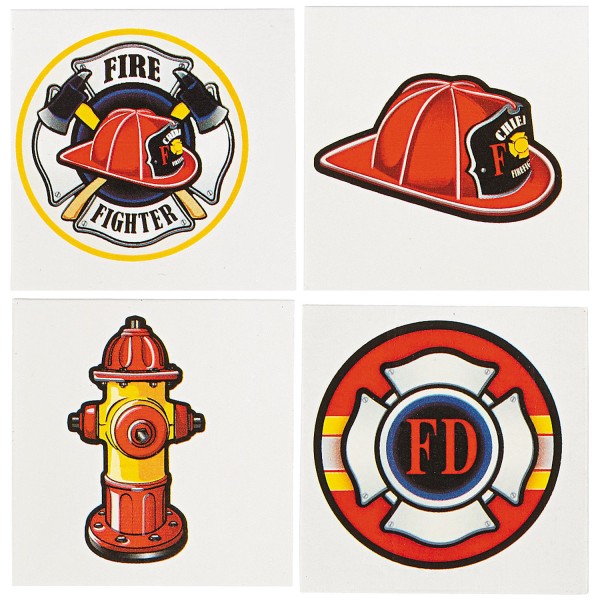 Firefighter Tattoos 36-Pack Firefighter Tattoos 36-Pack