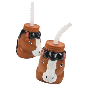 RTD-4460 : Horse Cup with Lid and Straw at HatsForDogs.com