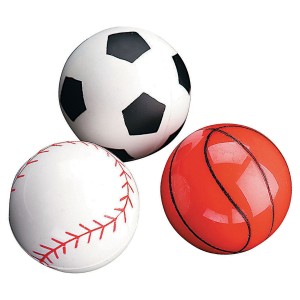 RTD-4479 : Assorted Rubber Sport Bouncy Balls at HatsForDogs.com