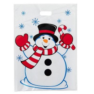 RTD-4526 : Large 17 inch Happy Snowman Goody Bags at HatsForDogs.com