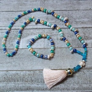 TYD-1133 : Handmade Sea Turtle Seashell Tassel Necklace And Bracelet Set at HatsForDogs.com