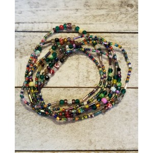 TYD-1135 : Handmade Multi Wrap Long Multi Color Beaded Bracelet or Long Necklace at HatsForDogs.com